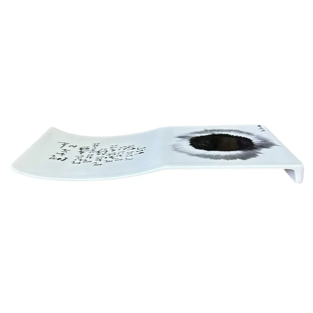 Li Sang Bong x HAENGNAM Korean Porcelain Calligraphy Art Poem Plate Black /White